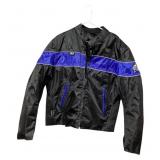EXL Black Motorcycle Jacket With Blue Accent