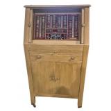 Wood Optometry Roll Front Trial Lens Cabinet On