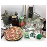 Cubs Pitcher, Decorative Tins, Watering Can, Grate