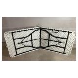 6 foot folding table- folds in half