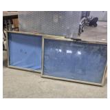 Goldtone Display Cases - 2 - One Missing Glass