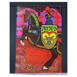 1969 Aries Zodiac Calendar Poster 32"x21"