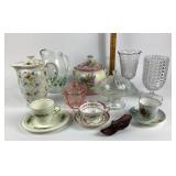 Dresden China, Teacups, Glassware