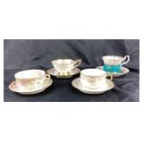Royal Albert, Royal Stafford Teacups With Saucers