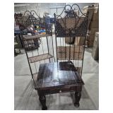Wrought Iron & Wicker Folding Shelf Units (2) 20