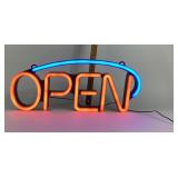 Open Neon Light Sign With Power Adapter