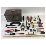 Craftsman Metal Tool Box With Hand Tools, Pocket K