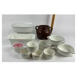 Corning Ware Baking Dishes, Ramekins, Bowls, Bean