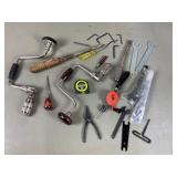 Hand drills, wrenches, tools