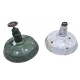 Industrial Porcelain Lamp Shades (2) 18 inches