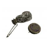 Metal Mesh Coin Wristlet, Crochet Beaded Coin Purs