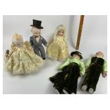 Porcelain Dolls, One Signed By C Beasley 1983