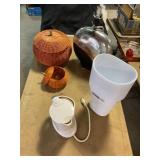 Pumpkins, Mini Trashcans,Lamp Base, Kettle