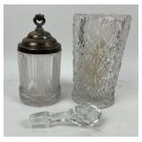 Uranium Pressed Glass Jar, Tumbler