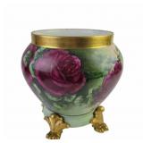 T & V Limoges Hand Painted Porcelain Jardinere