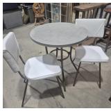 Round Metal Table (26 in. Round X 28 in. H) & 2