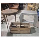 Wood Oval Side Table (23 in. X 17 in. X 25.5 in.