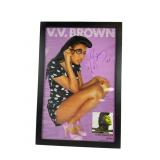 V V Brown Signed Poster, Not Authenticated