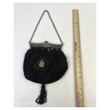Victorian Black Beaded Evening Bag