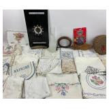 Table Linens, Embroidery, Leather Shoe Stretcher,