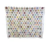 Hand Sewn Unfinished Hexagon quilt 72x 84, some