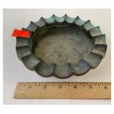 MCM Brass Ashtray With Scalloped Edges