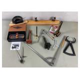 Scribes, large metal compasses