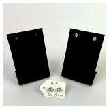 14k Stud earrings, .87TW 10k Diamond marked stud