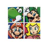 4- 6"x6" Super Mario Licensed Nintendo Characters