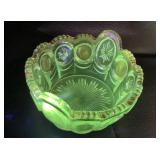 Manganese Glass Bowl With Coindot and Stars