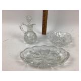 Manganese Glass Pitcher, Dishes