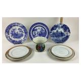 Spode Blue Room Plates, Limoges Plates, Courting C