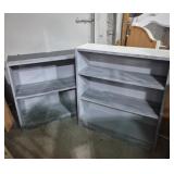 Wood Shelf Units (2) Painted Gray (30 in. X 9.5