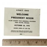 President Nixon Ticket War Memorial Coliseum