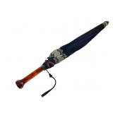 Blue Parasol w/ Brown Lucite Handle ï¿½ Damaged