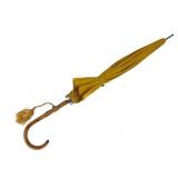 Yellow Parasol With Carved Handle