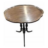 Mahogany Pie Crust Side Table With A Scalloped