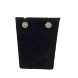 Pair 10k gold & diamond earrings. One stopper a