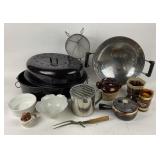 Wok, enamelware, Stoneware Bowls