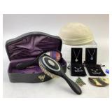 Jody G Doeskin 100% Wool Hat, brush and mirror set