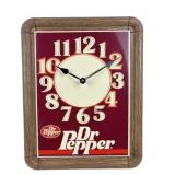 Vintage Dr. Pepper Wall Clock Sign by Howard Co.