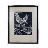 Framed Bird Artwork Signed