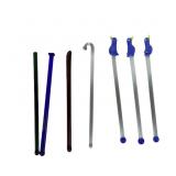 Glass Stir Sticks, Some With Bird Designs
