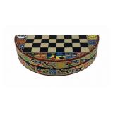 Hand-Painted Chess Set with Wooden Board