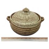 MCM Stoneware Studio Pottery Lidded Bowl