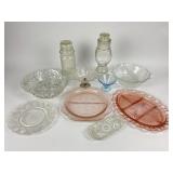 Pattern Glassware Bowls, Plates