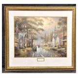 Thomas Kinkade Framed Print -Hometown Evening