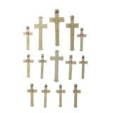 Antique carved crucifix pendants 19th century