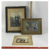 Framed Portraits And Mounted Family Photograph