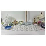 Glassware, Limoges Porcelain, Biscotti Jar